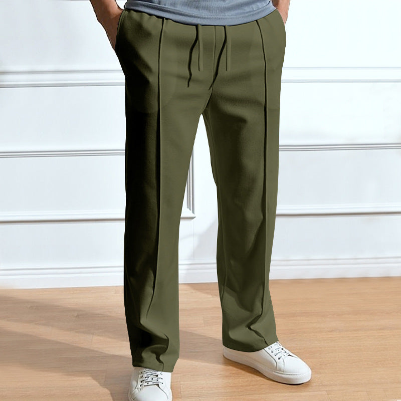 Wear Casual Trousers Loose Tight Rope Straight-leg Trousers In Stock