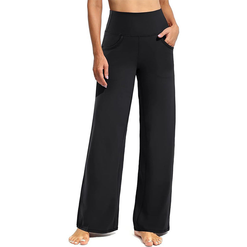 European And American High Waist Yoga Pants Straight